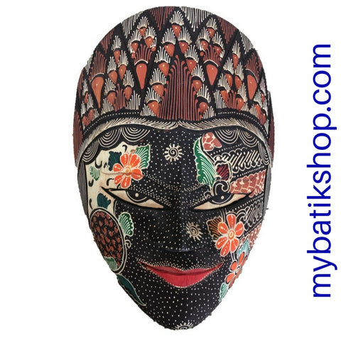 Wooden Batik Mask Wall Decoration