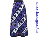 Hand-stamped Batik Clock Full Midi Parang Skirt